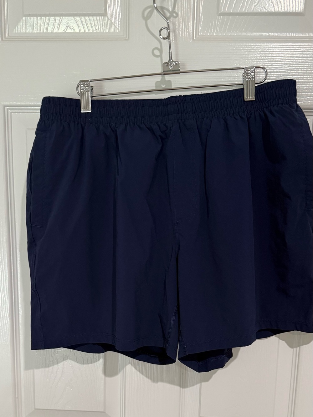 Men's Navy Elastic Waist Shorts